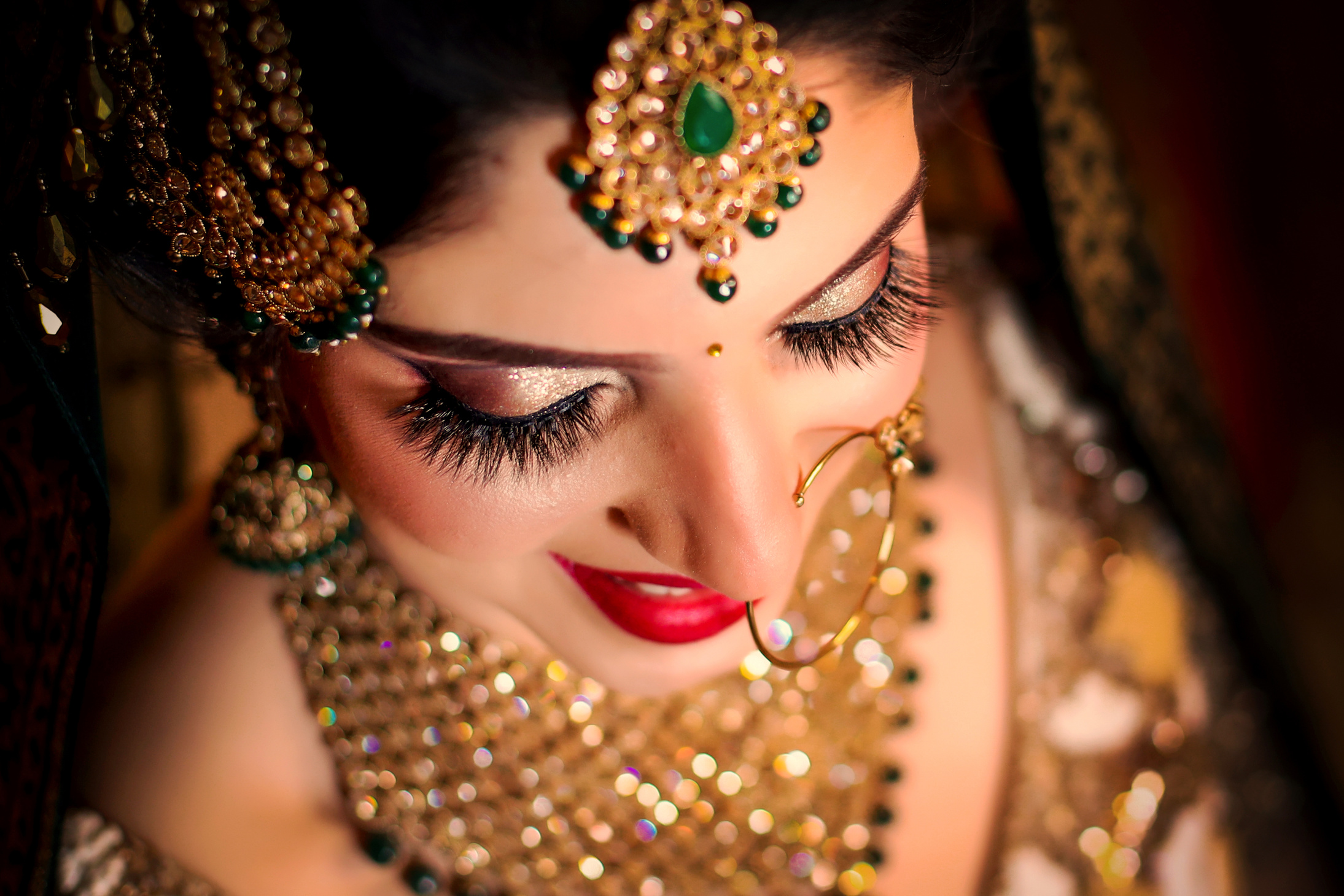 A Woman Wearing a Nose Ring